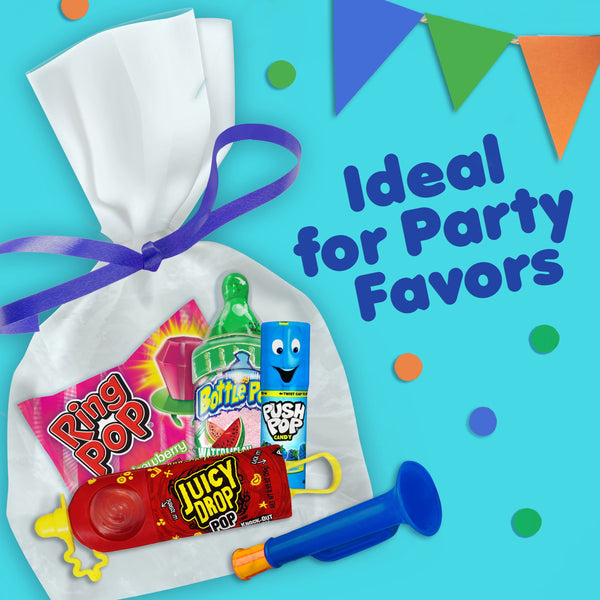 Ring Pop, Push Pop, Baby Bottle Pop, Juicy Drop Pop, Lollipop Variety Pack, 12.4 oz, 18 Pieces