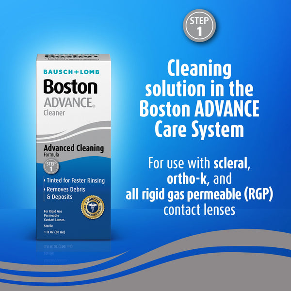 Boston ADVANCE Cleaner Eye Lens Saline Solution for Rigid Gas Permeable Lenses, 1 floz