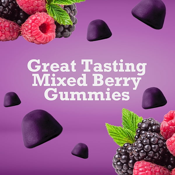 Senokot Dietary Supplement Laxative Gummies, Mixed Berry Flavor, 60 Count