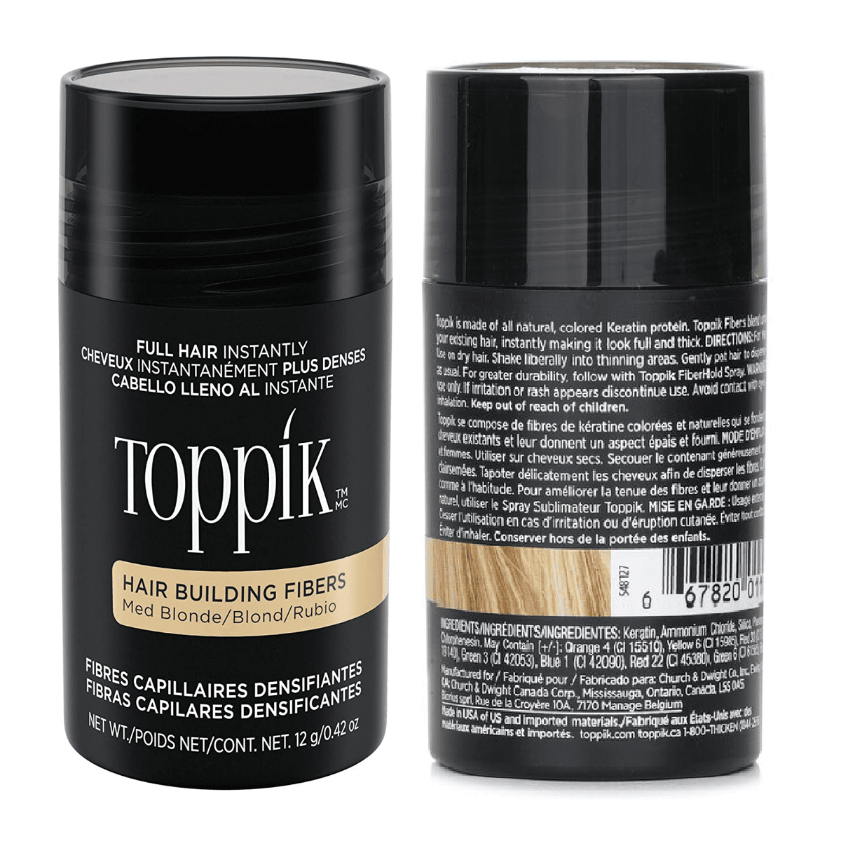 Toppik Hair Building Fibers, Medium Blonde, 0.42 oz