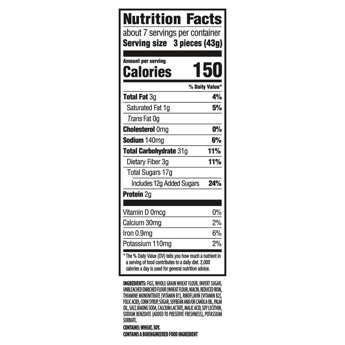 NEWTONS Soft Baked Real Fruit Fig Bars, Fig Cookies, 10 oz