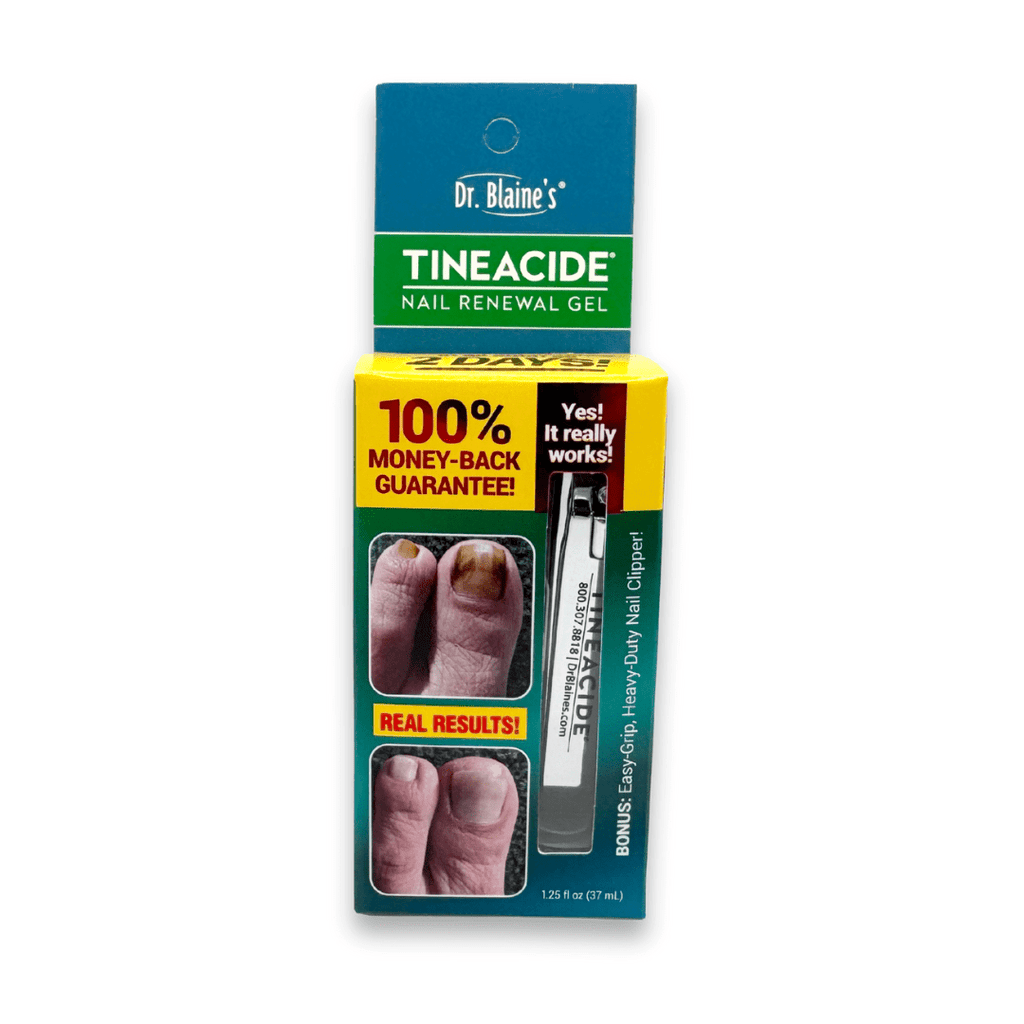 Dr. Blaine's Tineacide Nail Renewal Gel With Nail Clipper, 1.25 fl. oz, Bottle