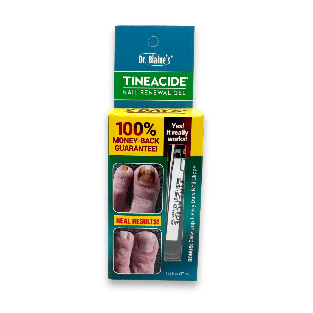 Dr. Blaine's Tineacide Nail Renewal Gel With Nail Clipper, 1.25 fl. oz, Bottle