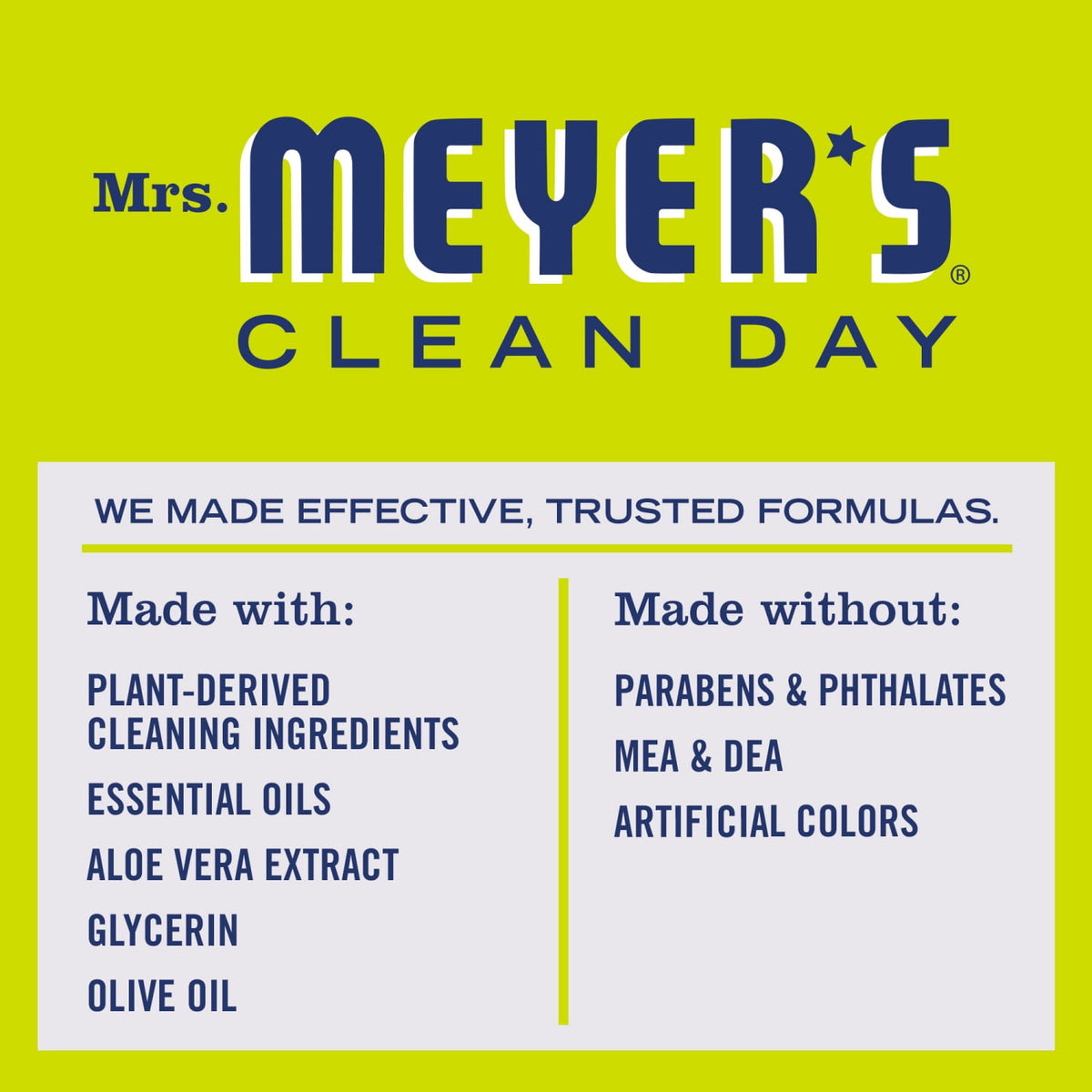 Mrs. Meyer's Clean Day Liquid Hand Soap, Lemon Verbena Scent, 12.5 Ounce Bottle