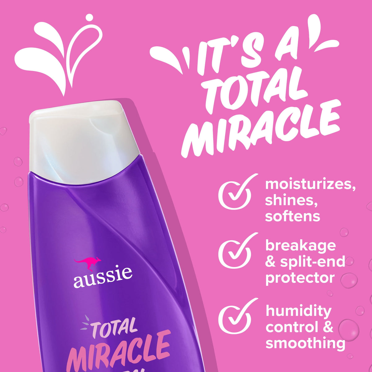 Aussie Total Miracle Conditioner for Damaged Hair, 12.1 fl oz