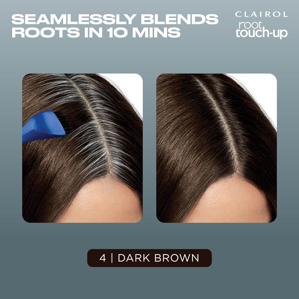 Clairol Root Touch-Up by Nice'n Easy Permanent Hair Dye, 4 Dark Brown, Hair Color, 1 Kit
