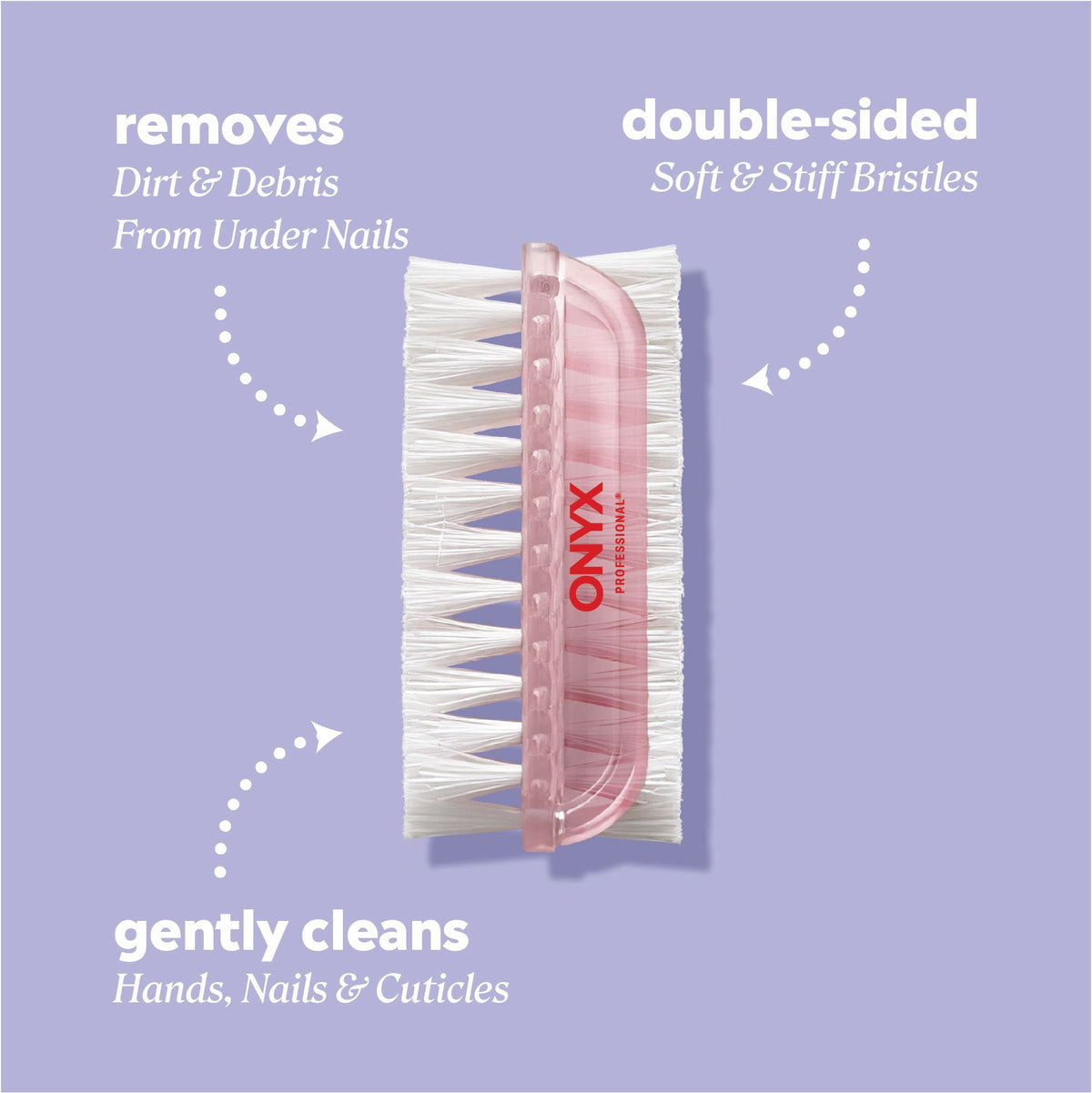 ONYX Professional Get Tidy Double-Sided Nail Brush