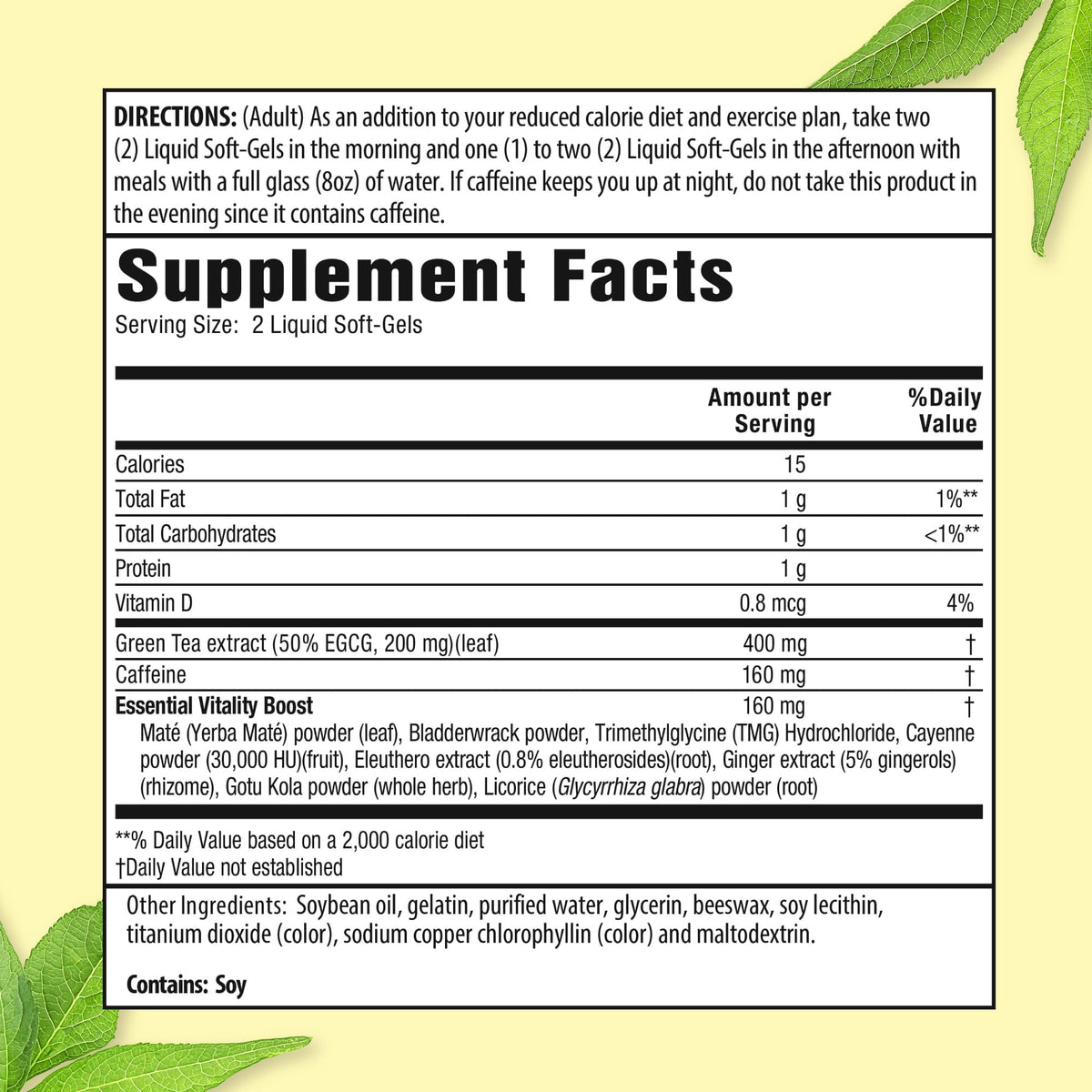 Applied Nutrition Green Tea Fat Burner®, 90 Fast-Acting Liquid Soft-Gels