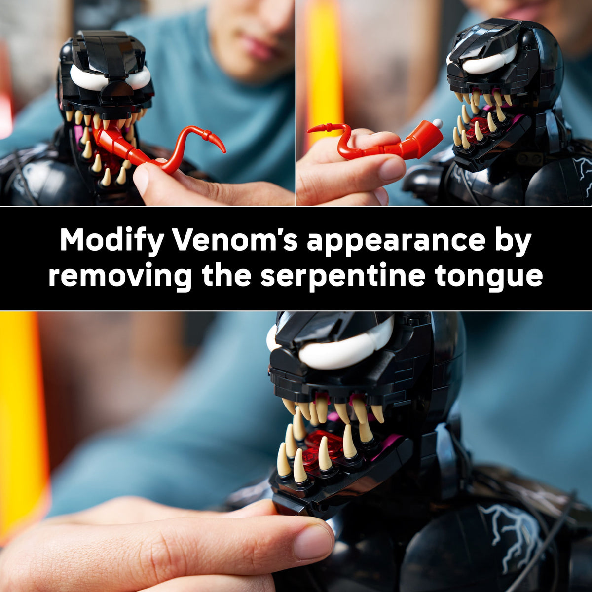 LEGO Marvel Venom Bust Collectible Building Set 76356 for Adults 18+ with Venom Minifigure