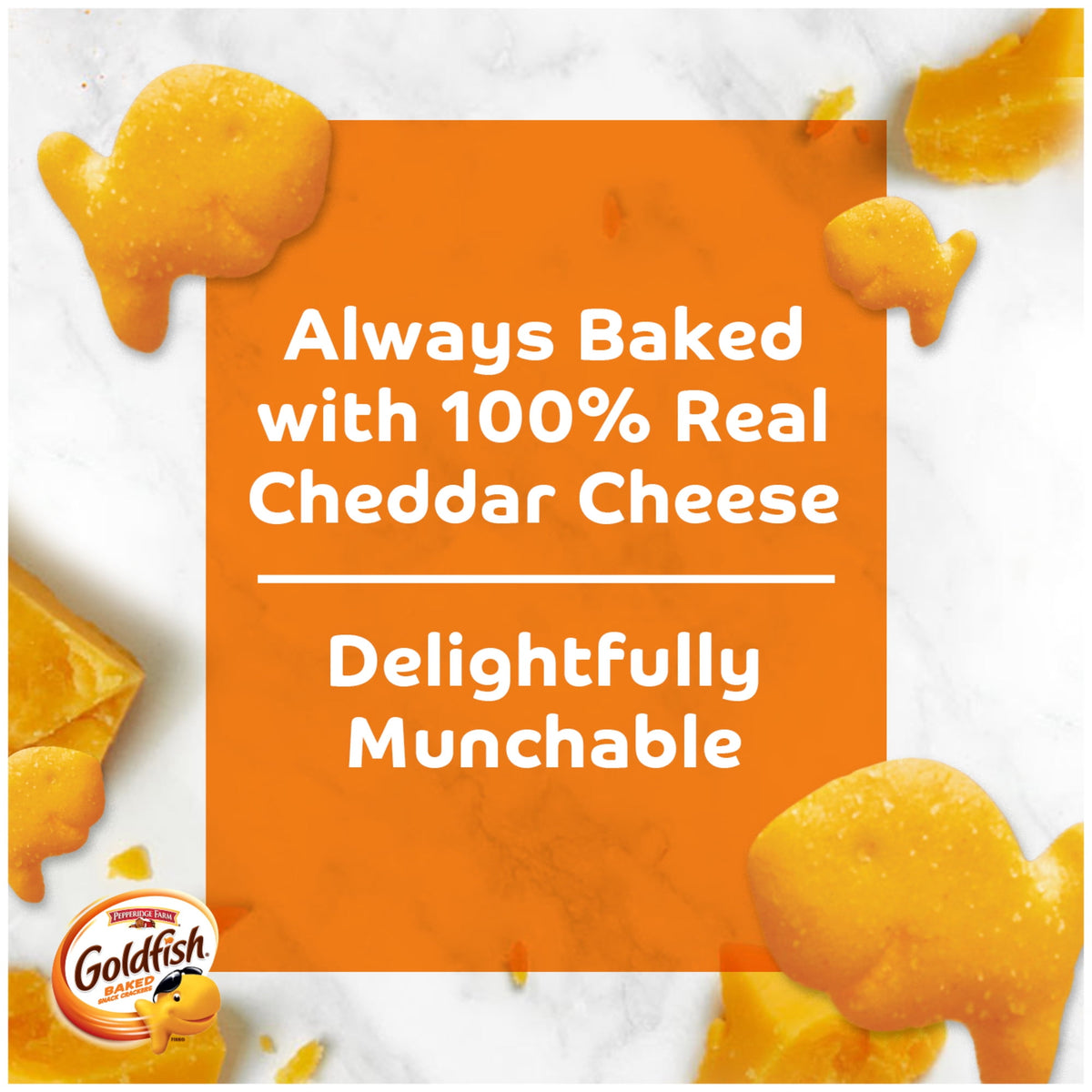 Goldfish Cheddar Crackers, Snack Pack, 1 oz, 30 Count Multi-Pack Box