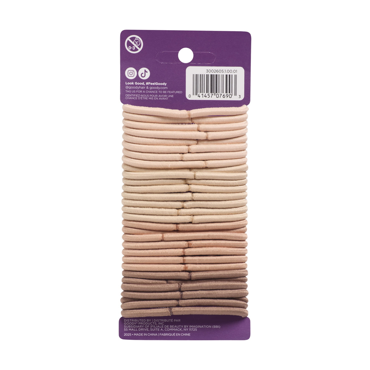 Goody Ouchless Hair Elastics, Blonde, No Metal Gentle Hair Ties, 30 Count