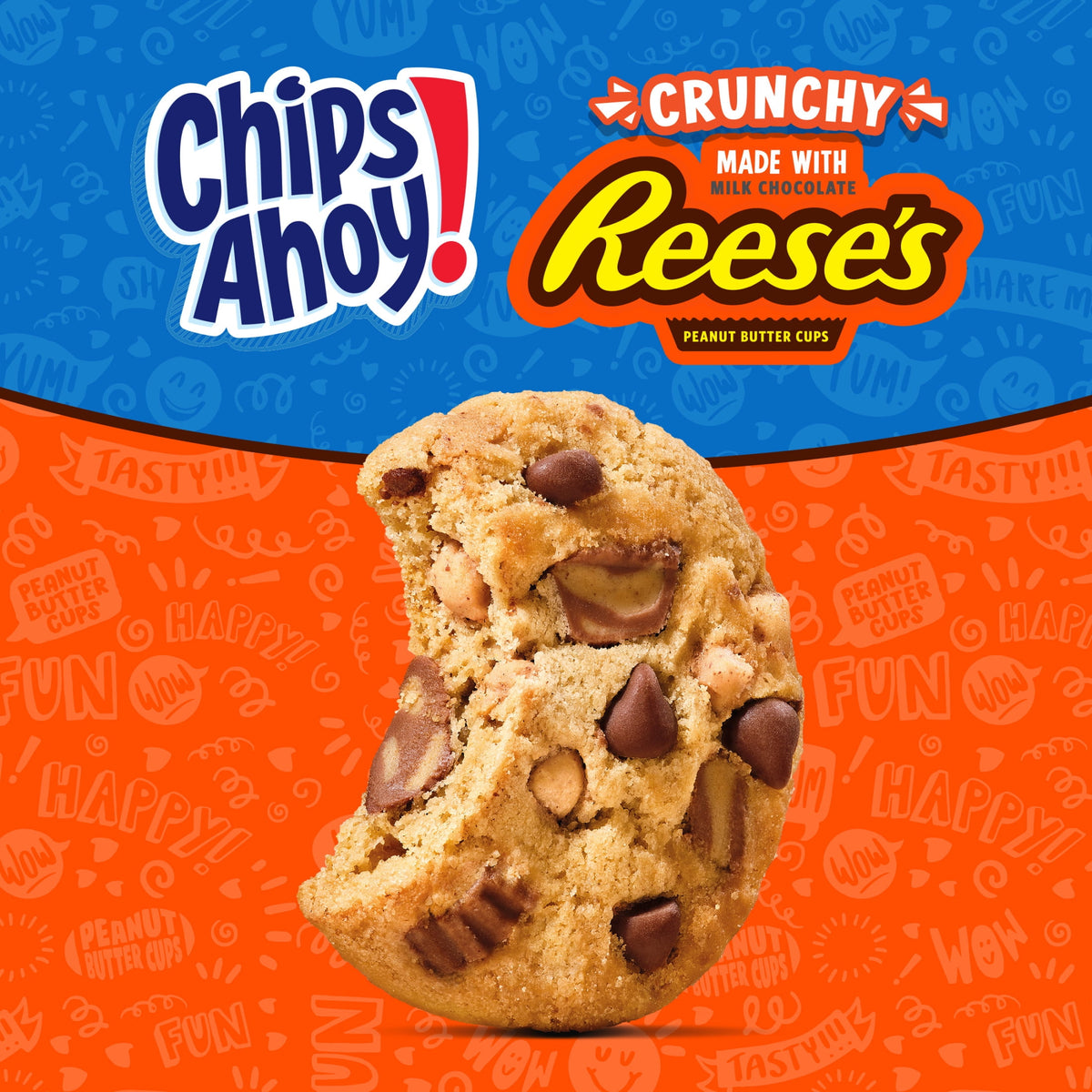 CHIPS AHOY! Reese’s Peanut Butter Cup Chocolate Chip Cookies, Family Size, 14.25 oz