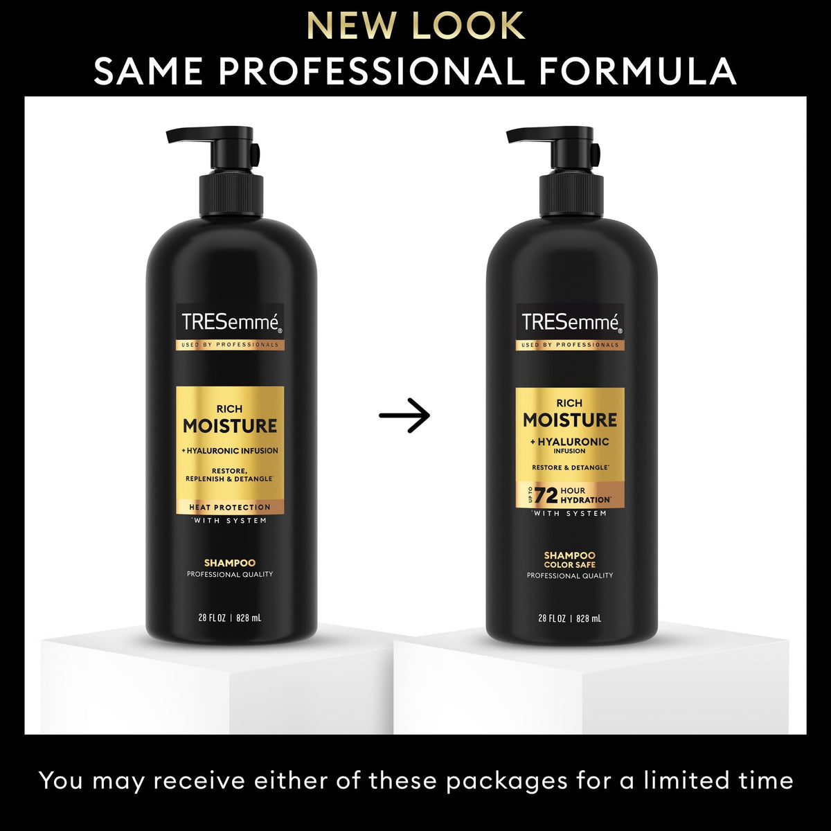 TRESemmé Shampoo With Up To 72H Hydration for Dry Hair, with Hyaluronic Infusion Hair Care To Restore & Replenish, 28 fl oz