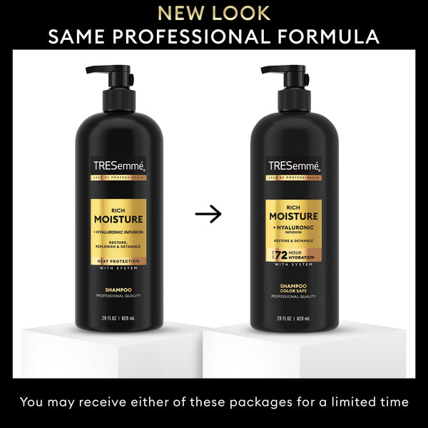 TRESemmé Shampoo With Up To 72H Hydration for Dry Hair, with Hyaluronic Infusion Hair Care To Restore & Replenish, 28 fl oz