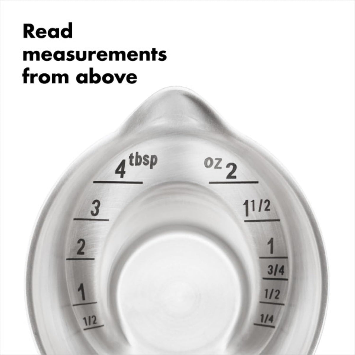 OXO Steel Angled Measuring Jigger Stainless Finish