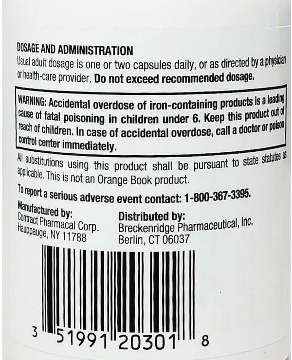 Ferrex 150 Polysaccharide-Iron Complex, Capsules, 100 ea - OTC Shoppe Express