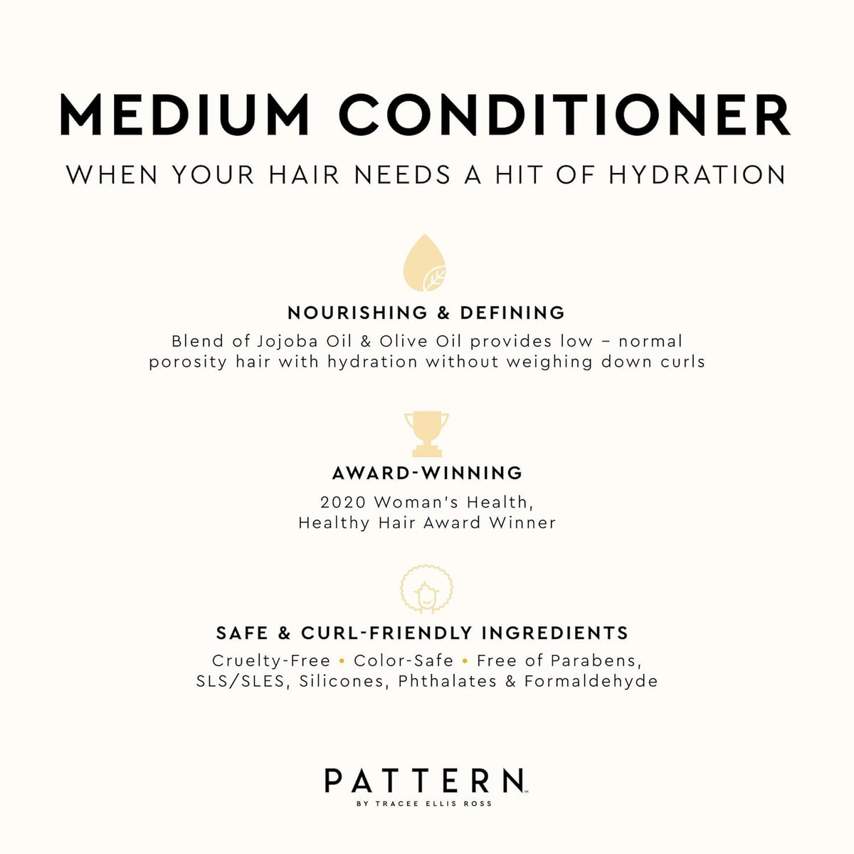 PATTERN Medium Conditioner For Curlies, 13 oz