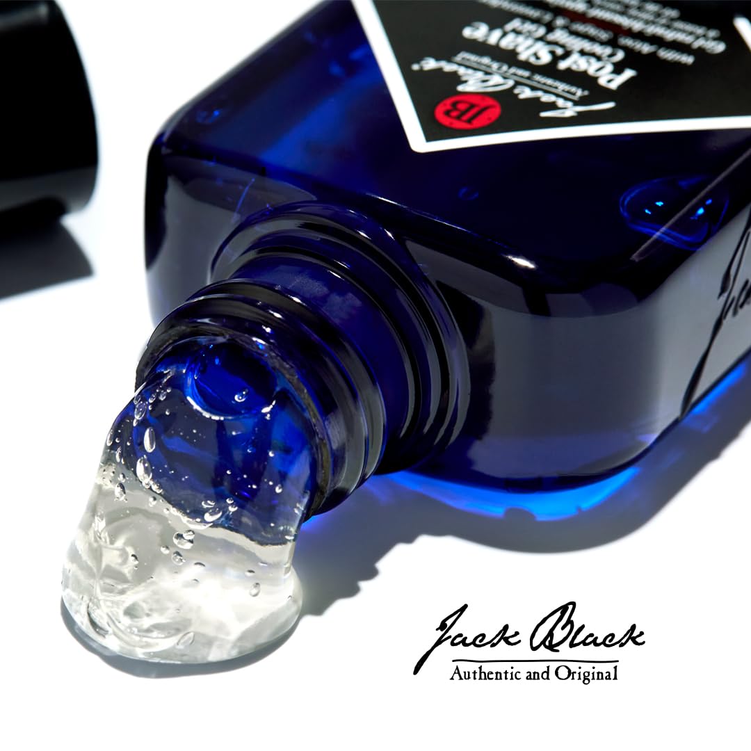 Jack Black Post Shave Cooling Gel - Clear After Shave Gel for Men, Men’s Aftershave Gel, Natural Ingredient Razor Burn & Skincare