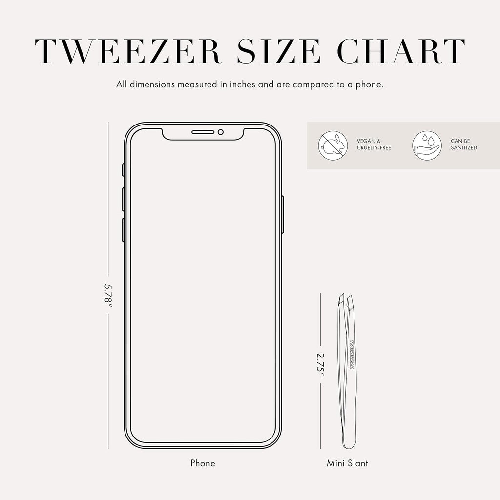 Tweezerman Mini Slant Tweezer Eyebrow Tweezers Evening Blue