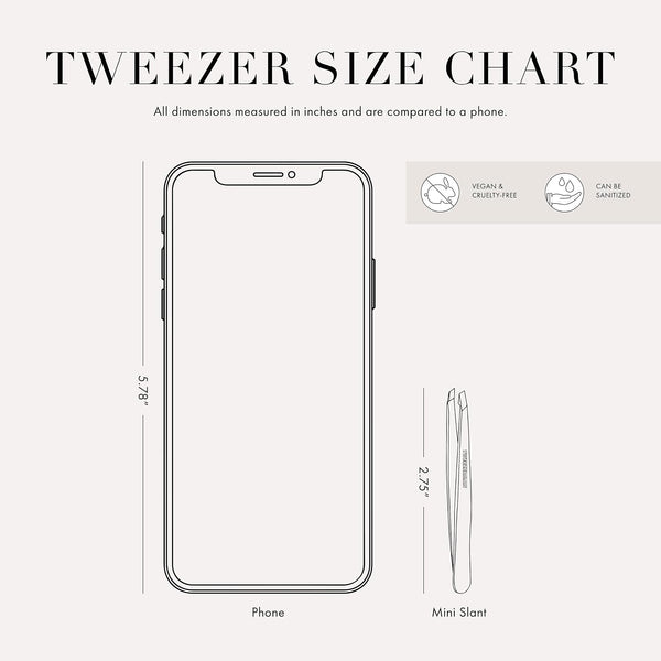 Tweezerman Mini Slant Tweezer Eyebrow Tweezers Evening Blue