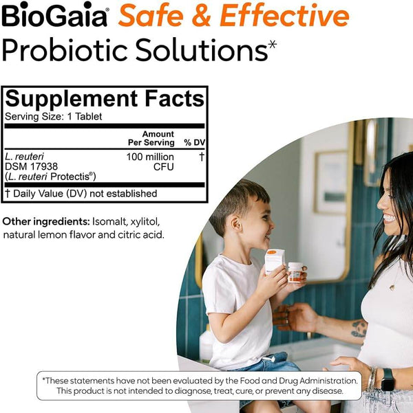 BioGaia Probiotic, Chewable Tablets, Lemon-Lime, 30 ea - OTC Shoppe Express