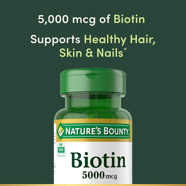 Nature's Bounty Biotin, 5000mcg, 72 Softgels