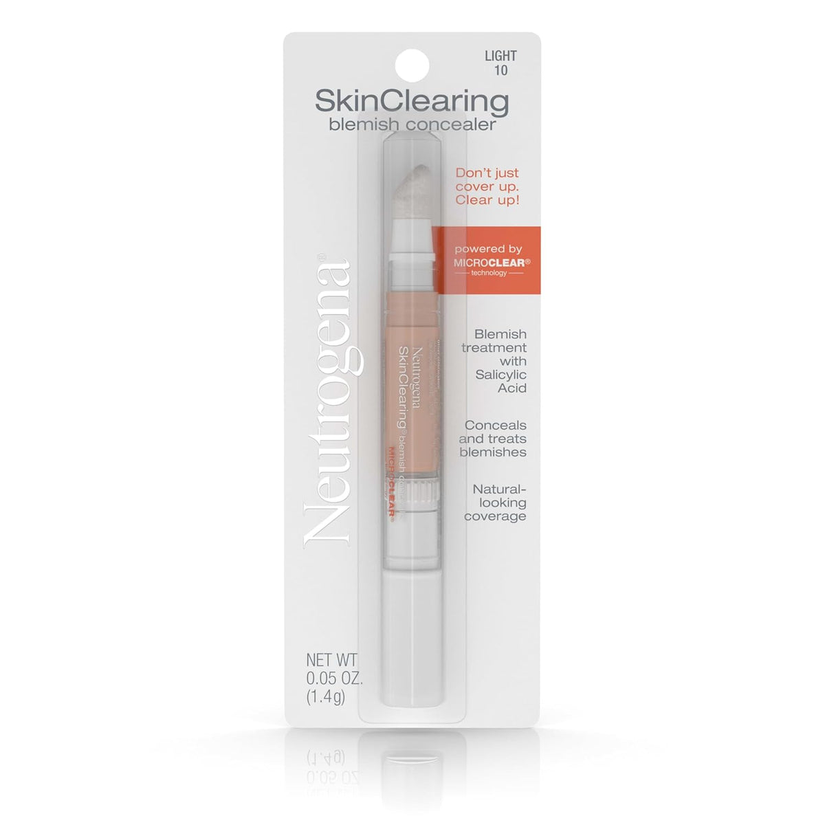 Neutrogena SkinClearing Blemish Concealer Face Makeup, Light 10, .05 oz
