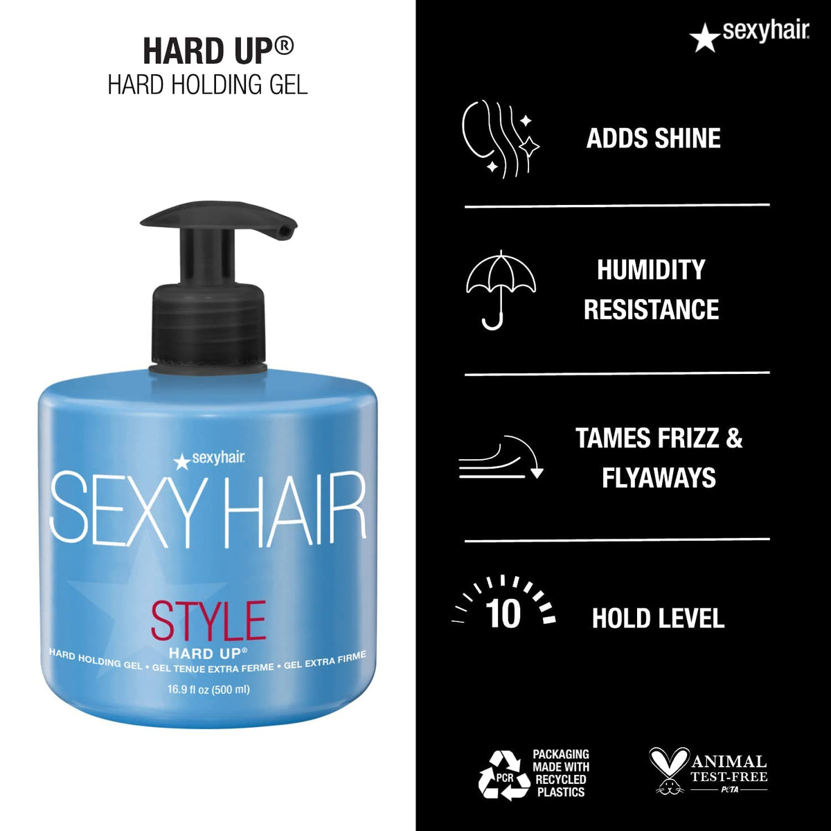 Sexy Hair Hard Up Holding Gel, 16.9 oz