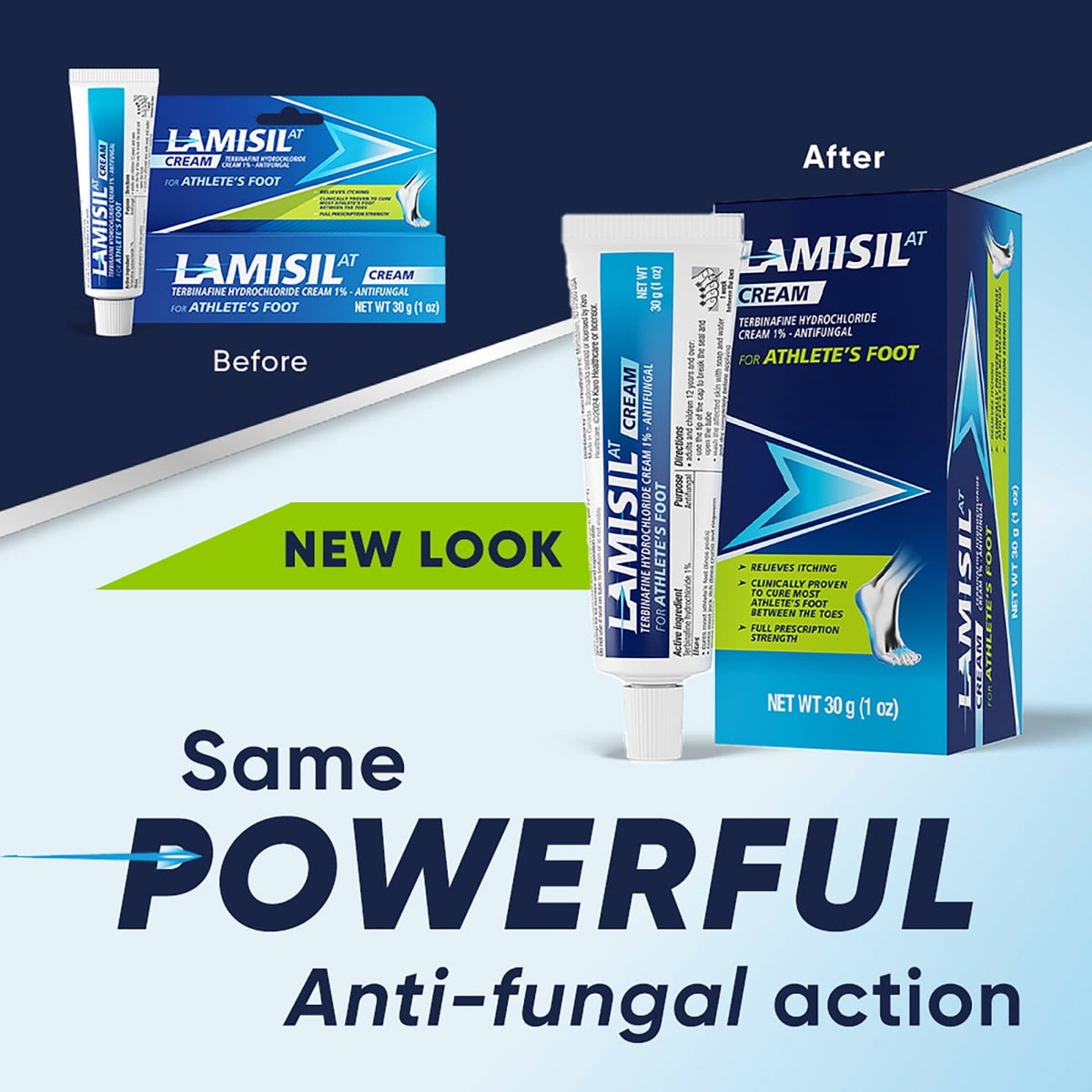 Lamisil Athlete's Foot Cream, 1 Week Antifungal Treatment, Prescription Strength Terbinafine, 1 oz