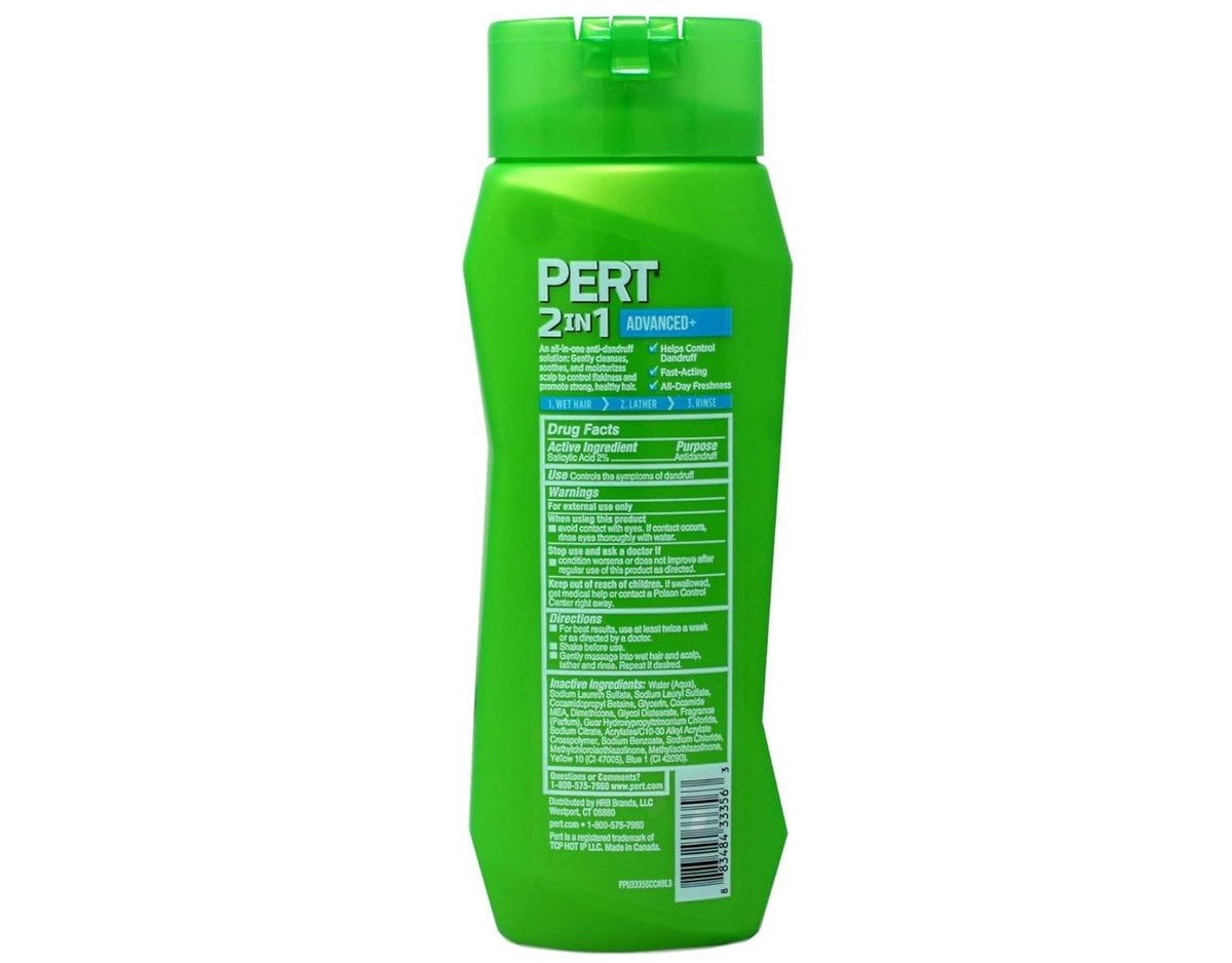 Pert Plus Anti-Dandruff 2-in-1 Shampoo and Conditioner, 13.5 oz - OTC Shoppe Express