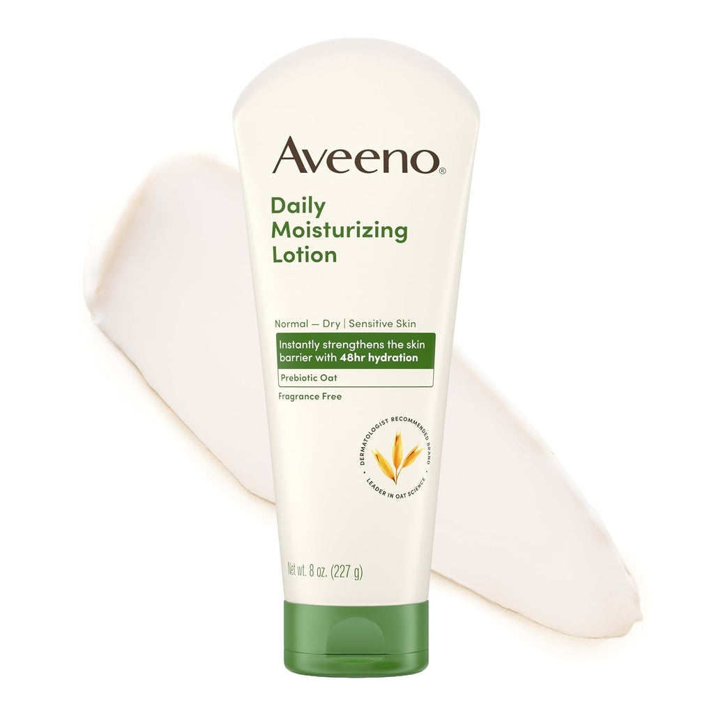 Aveeno Daily Moisturizing Body Lotion, Fragrance-Free, 8 fl. oz