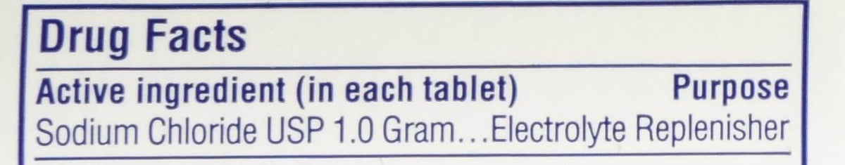CMC Sodium Chloride, 1 gm, Normal Salt, Tablets, 100 ea - OTC Shoppe Express