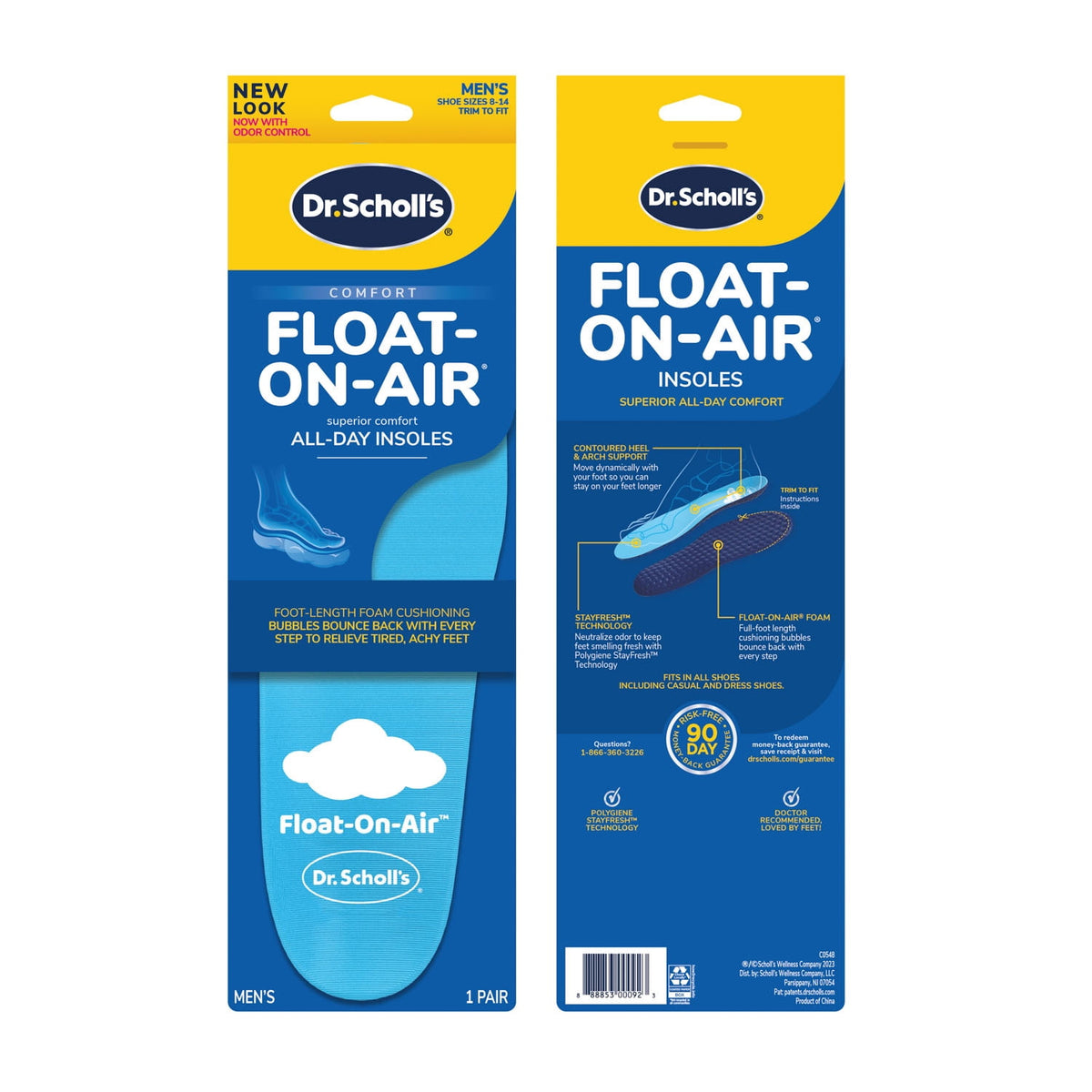 Dr. Scholl's® Float-On-Air® Comfort Insoles, Men Sizes (8-14), 1 Pair, Full Length