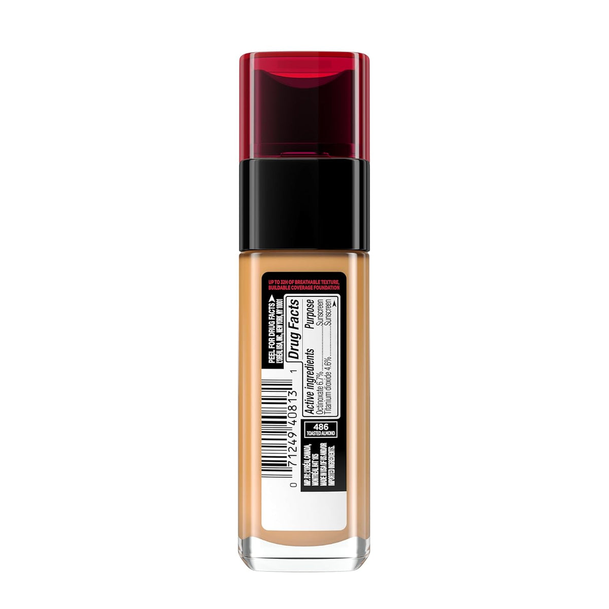 L'Oréal Infallible Fresh Wear 24HR Foundation, 486 Toasted Almond, 1 oz