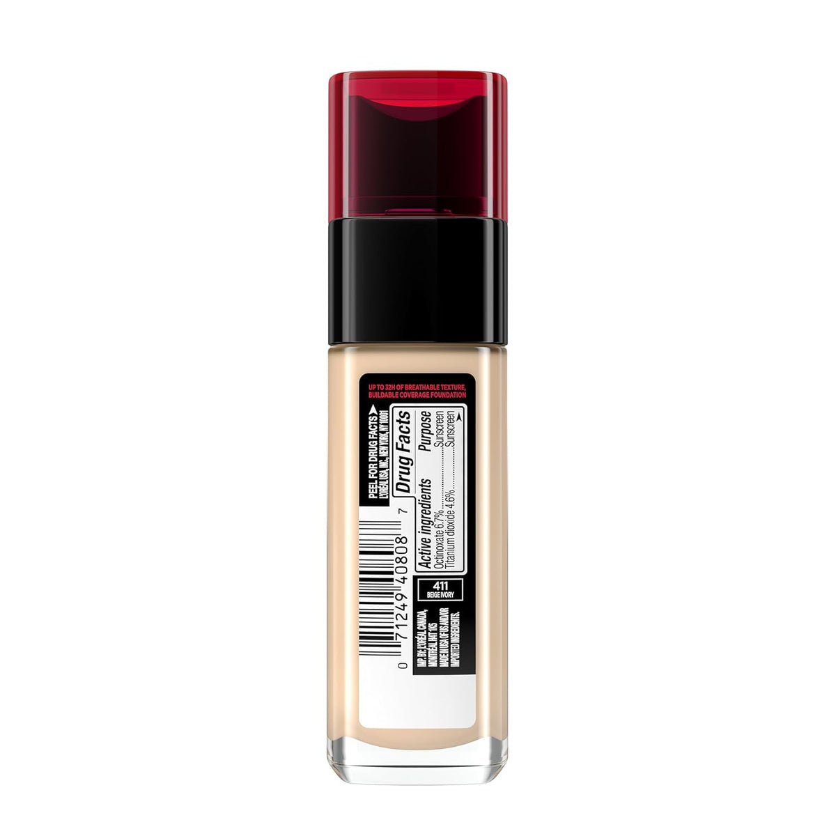 L'Oréal Infallible Fresh Wear 24HR Foundation, 411 Beige Ivory, 1 oz