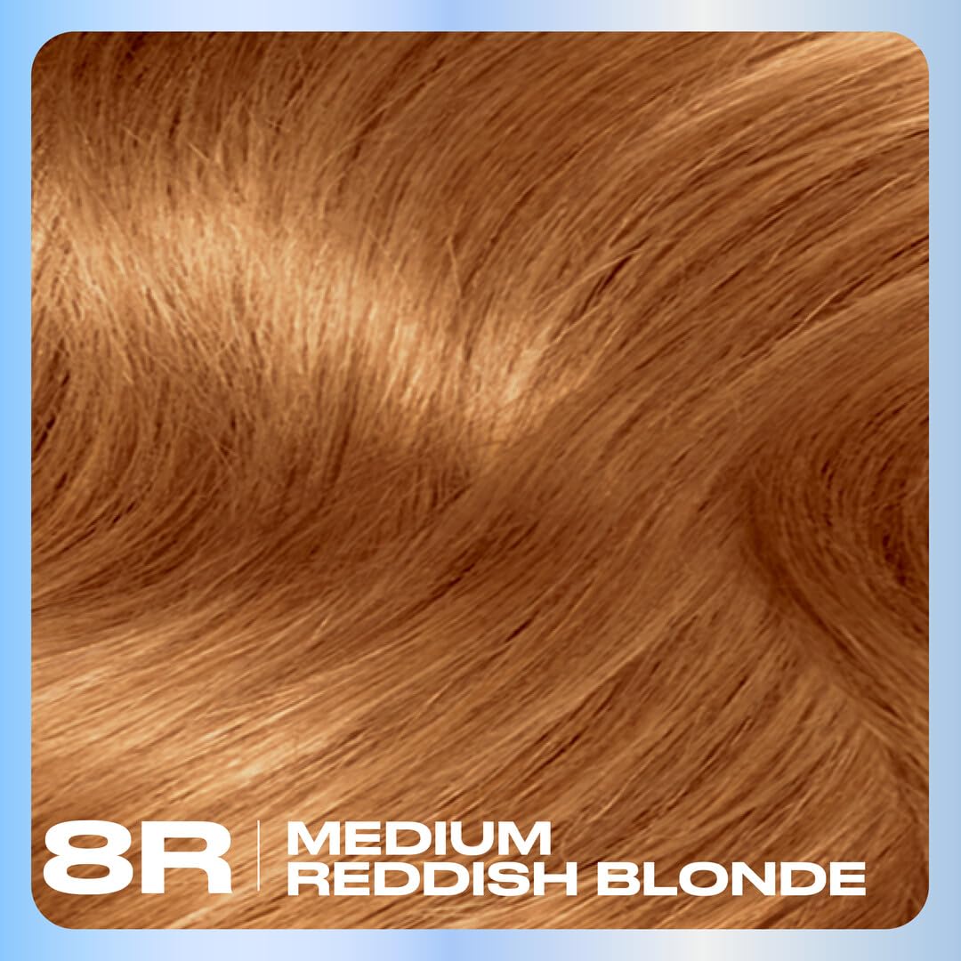 Clairol Nice'n Easy Permanent Hair Dye, 8R Medium Reddish Blonde | 1 Pack