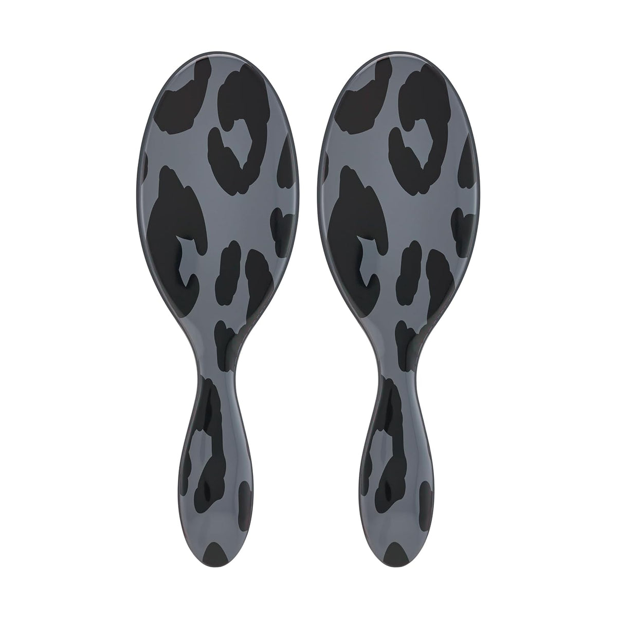 Wet Brush Original Detangler Hair Brush Grey Leopard (Safari) IntelliFlex Bristles 2-Pack