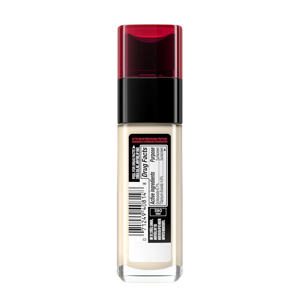 L'Oréal Infallible Fresh Wear 24HR Foundation, 390 Snow, 1 oz