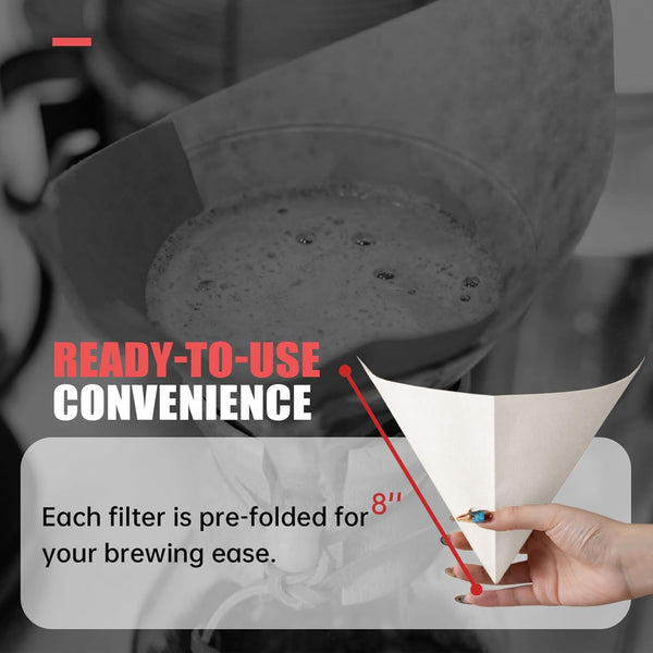 Brew Choice Pre-folded Cone Coffee Filters for CHEMEX Coffee Makers 50 ct