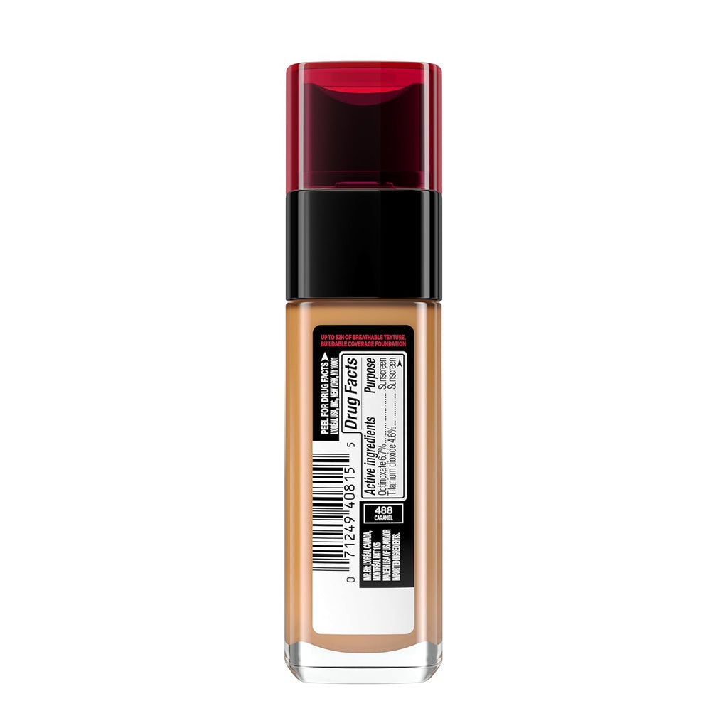 L'Oréal Infallible Fresh Wear 24HR Foundation, 488 Caramel, 1 oz