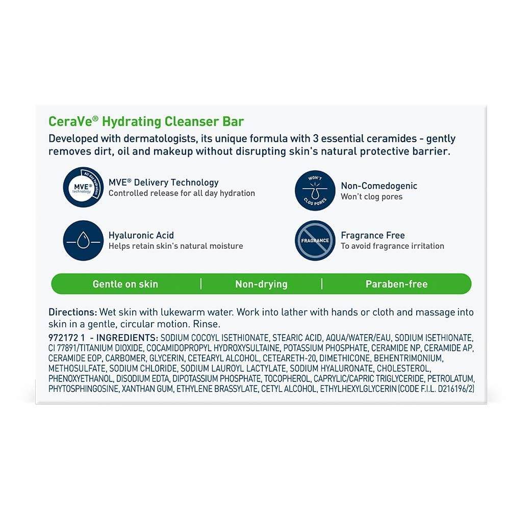 CeraVe Hydrating Cleansing Bar, 4.5 oz - OTC Shoppe Express