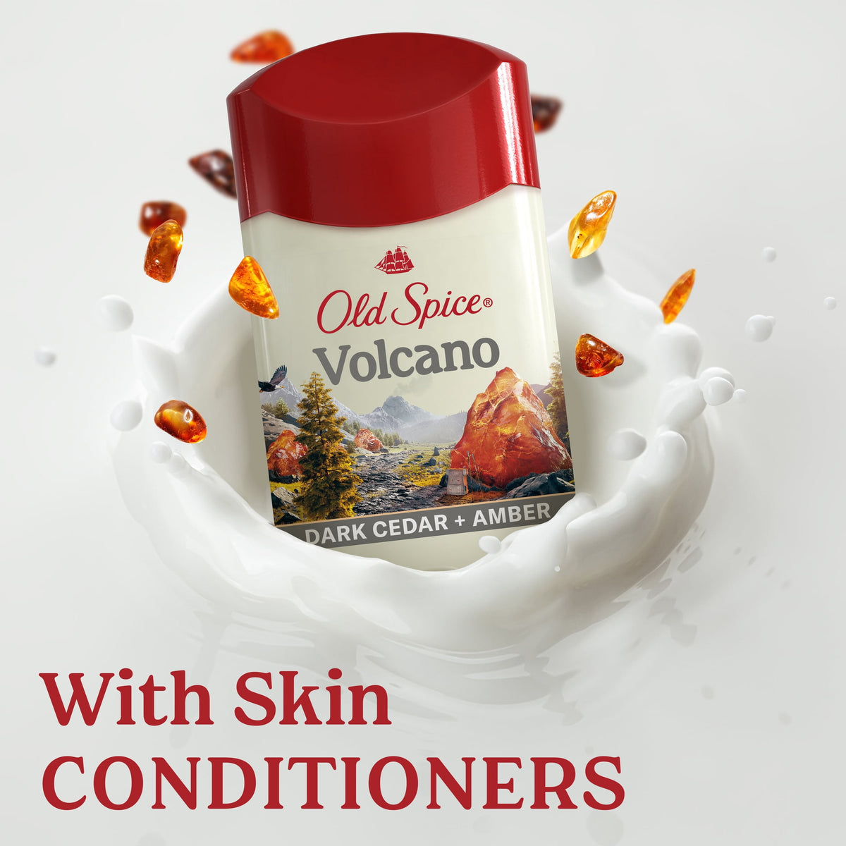 Old Spice Antiperspirant Deodorant for Men, Invisible Solid Stick, Volcano with Charcoal, 2.6 oz