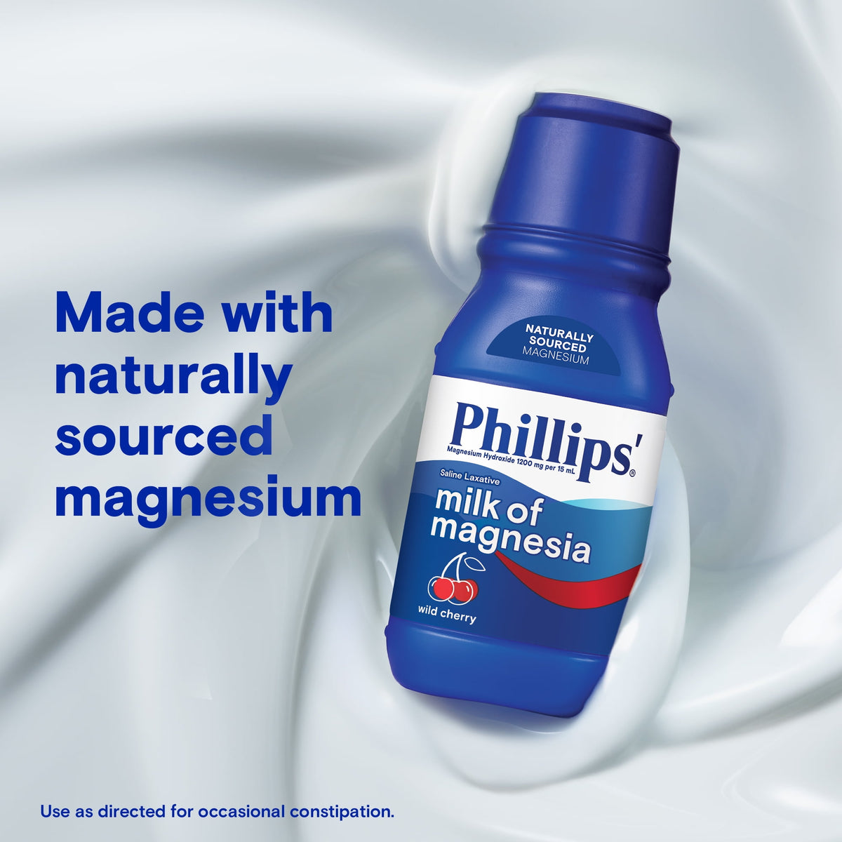 Phillips' Wild Cherry Milk of Magnesia Liquid Magnesium Laxative, 12 oz