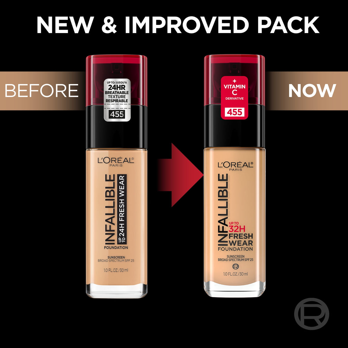 L'Oreal Paris Infallible 24 Hour Fresh Wear Foundation, Lightweight, Golden Beige