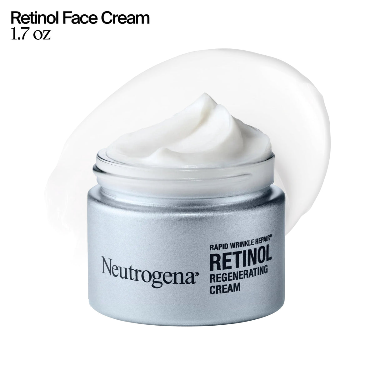 Neutrogena Rapid Wrinkle Repair Retinol Cream Face Moisturizer, Anti Aging Skin Care, 1.7 oz