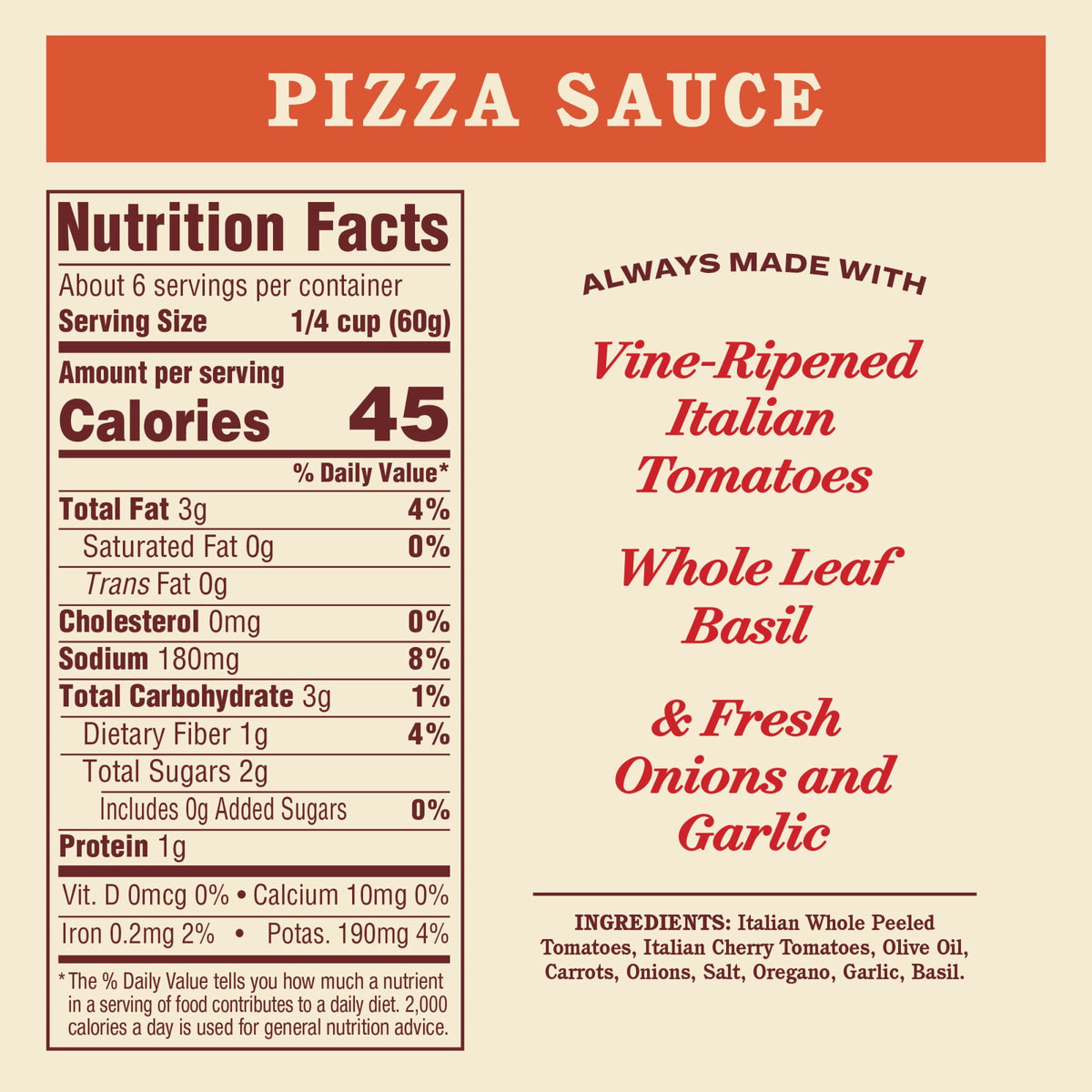 Rao's Homemade Classic Pizza Sauce Made with Italian Tomatoes, 12.3 oz