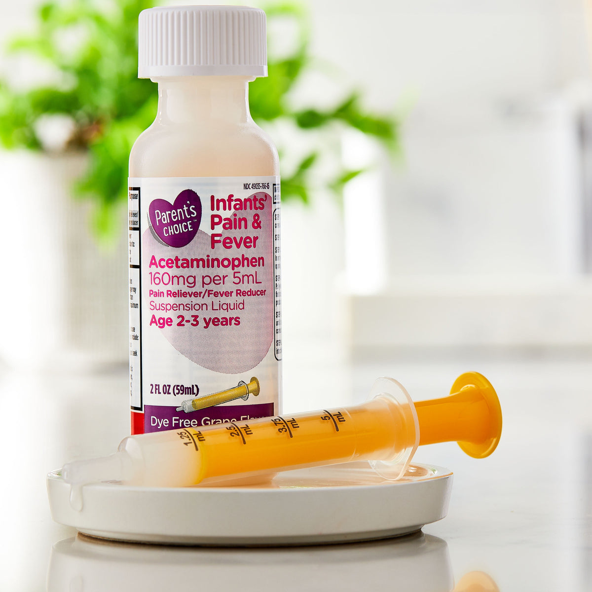 Parent's Choice Infants' Pain and Fever Acetaminophen, 160 mg, Grape, 2 fl oz