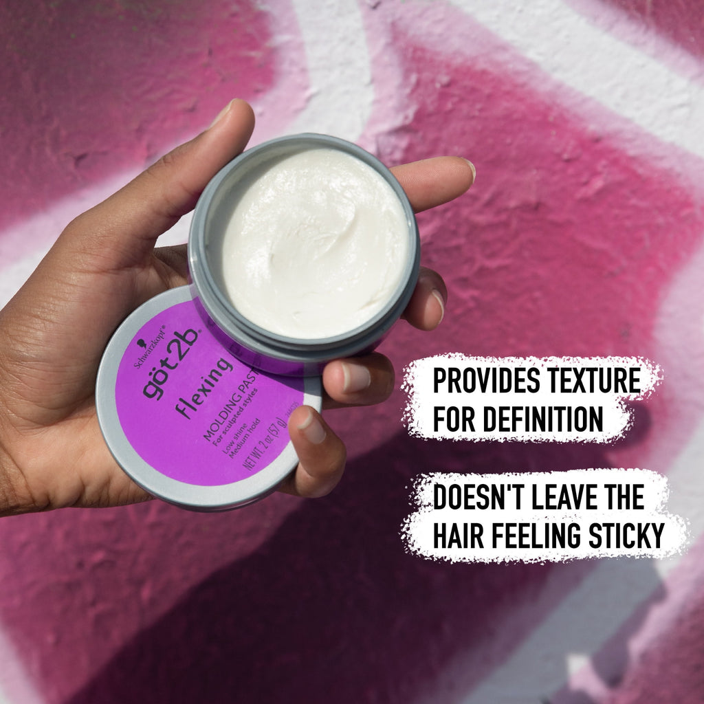 got2b Flexing Molding Paste, Medium Hold Hair Styling for Men & Women, 2 oz