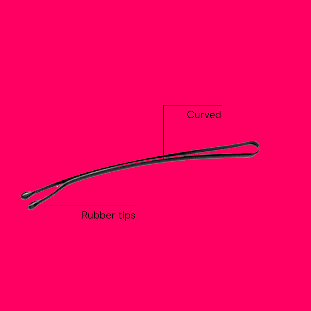 Conair Styling Essentials Curved Bobby Pins, Smooth Black, 60 Count
