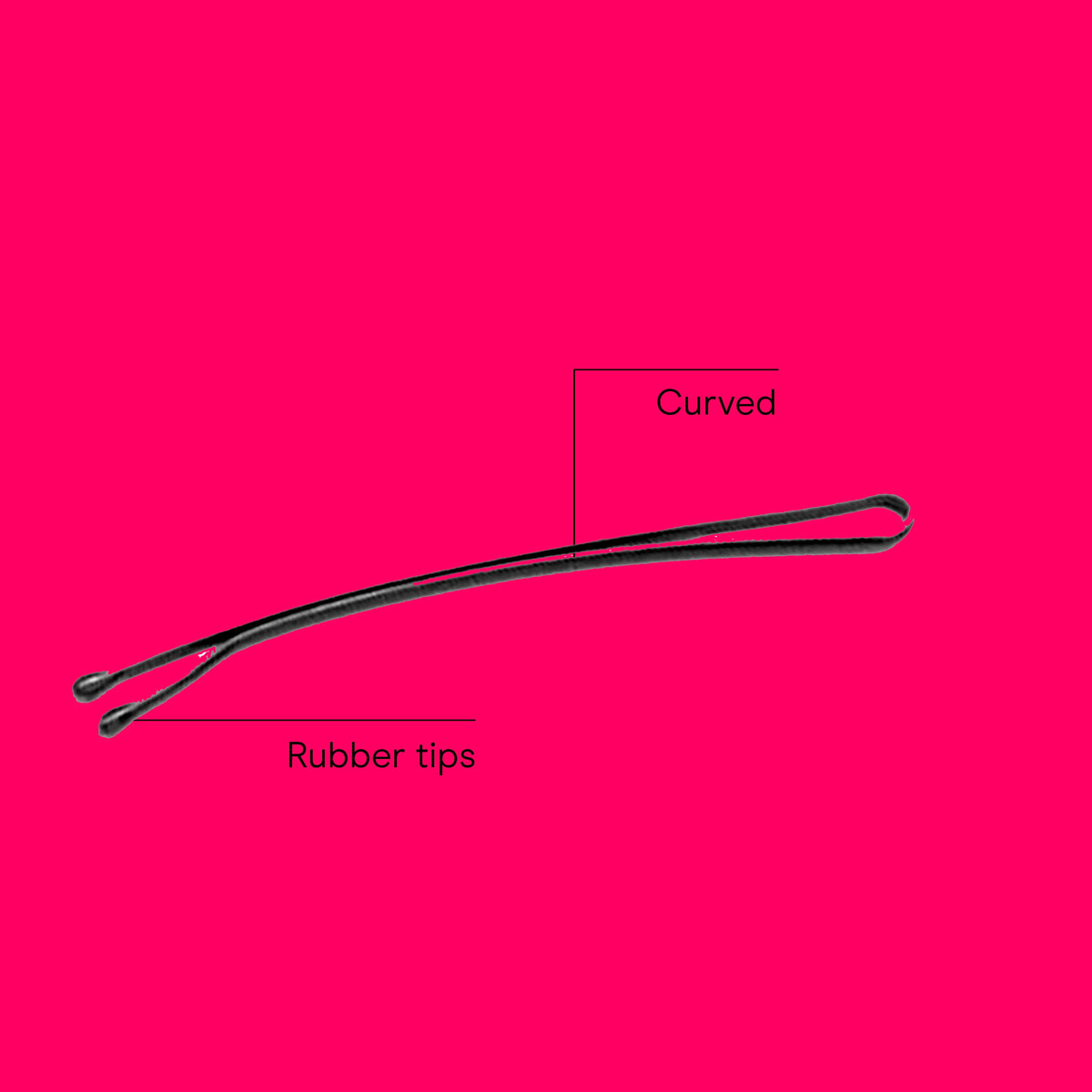 Conair Styling Essentials Curved Bobby Pins, Smooth Black, 60 Count
